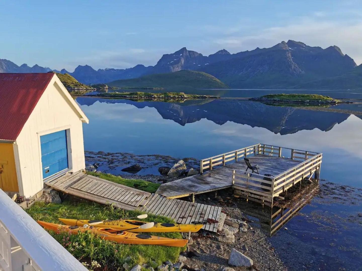 Panoramic Seaview Cabin For Two Persons By The Sea Hovdan Exterior photo